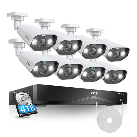 C182 4K 16CH Security System(32-Camera Capable) + 2-Bay PoE NVR + 4TB Hard Drive