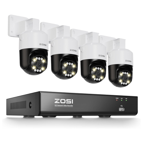 C296B 5MP PoE Cameras + 8CH 4K NVR (Ethernet cables and hard drive not included)