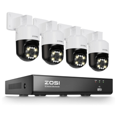 C296B 4K PTZ PoE Cameras + 4K 8CH NVR (No HDD and Ethernet cables)
