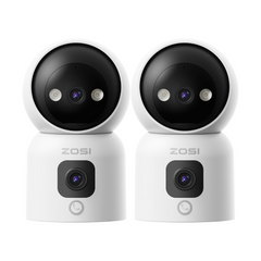 C528 2pack WiFi Camera with Dual Lens + Max. 256GB Local Storage