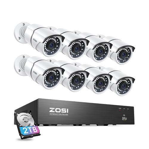 C261 5MP Security Camera System + 4K 8-Channel PoE NVR + 2TB Hard Drive