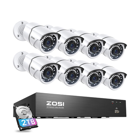 C261 5MP PoE Camera System + 4K 8-Channel PoE NVR + 2TB Hard Drive