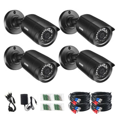 C106 4pack 2MP Add-on Analog Camera, Black(ZG1062B)