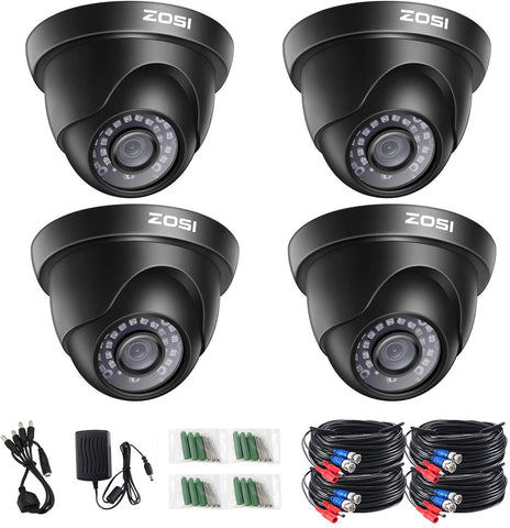 C419 4pack 2MP TVI/CVI/AHD/CVBS Bullet Analog Camera,Black