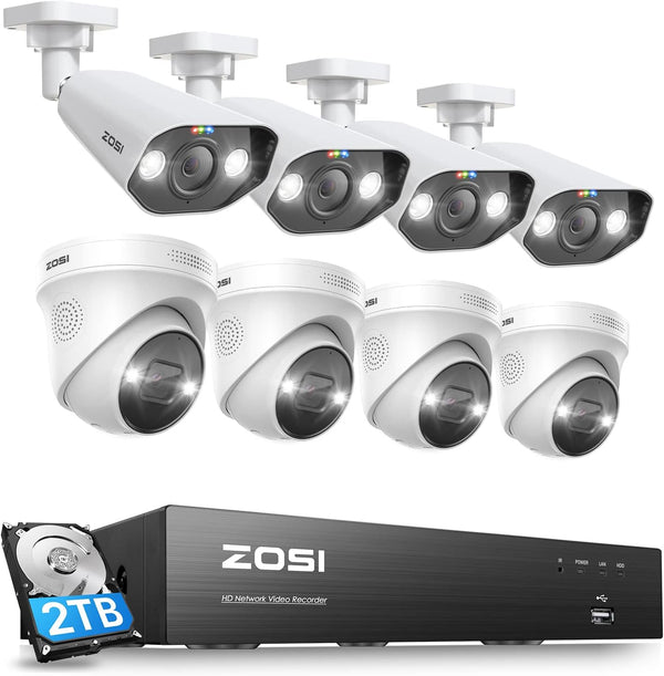 C182/C225 4K 8-Channel PoE Camera System + 2TB Hard Drive