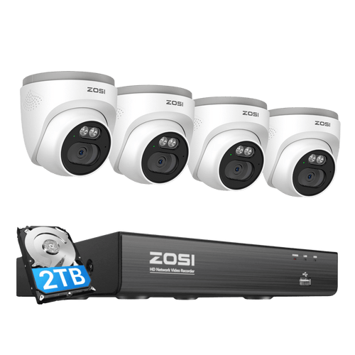 C220 4K PoE Security Camera System + 4K 8CH PoE NVR with 2TB HDD