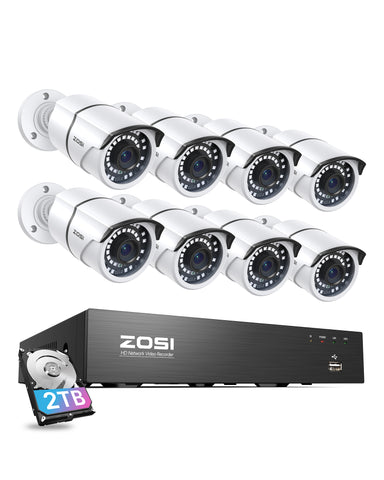 C261 5MP PoE Camera System + 4K 8-Channel PoE NVR + 2TB Hard Drive