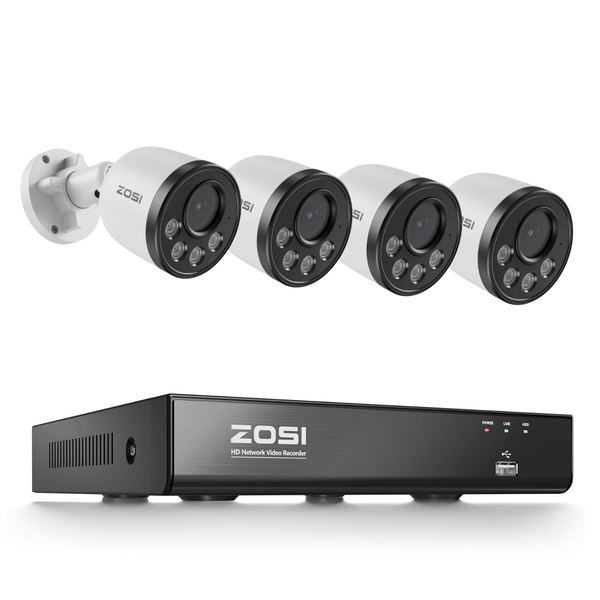 C180 4K 8CH Security Camera System + 4K 8CH PoE NVR with No Hard Drive